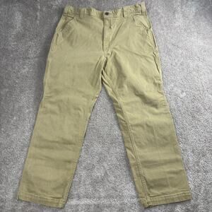 Carhartt Khaki Workwear Pants Straight Leg Durable Cotton Size 38 Utility